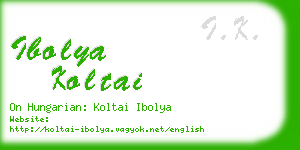 ibolya koltai business card